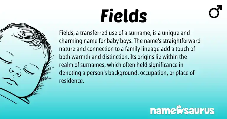 Infographic about Fields name meaning, Fields is a name from N/A origin(s).