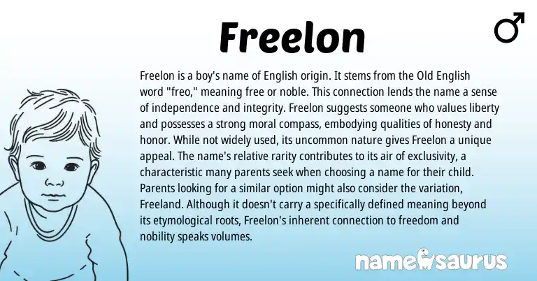 Infographic about Freelon name meaning, Freelon is a name from Other origin(s).
