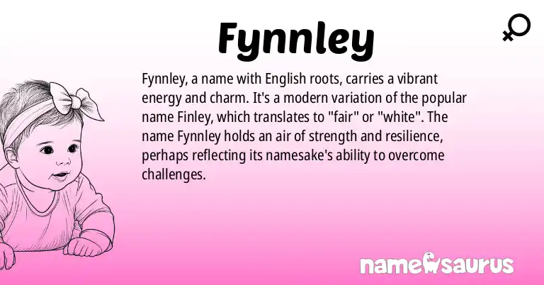 Infographic about Fynnley name meaning, Fynnley is a name from English origin(s).
