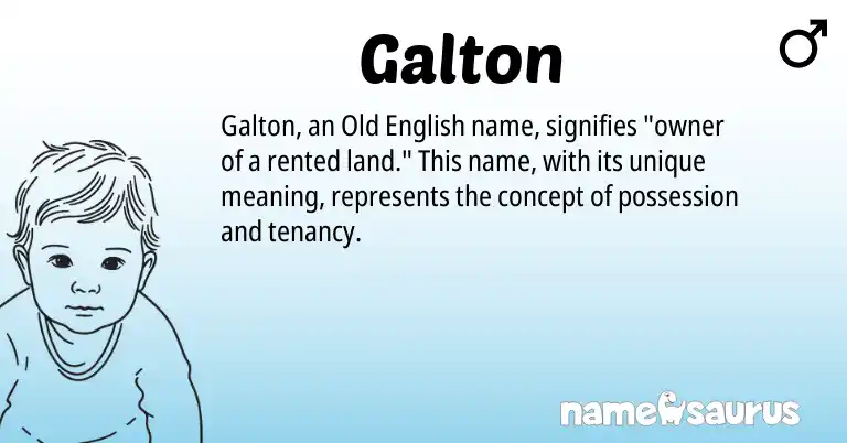 Infographic about Galton name meaning, Galton is a name from Old English origin(s).