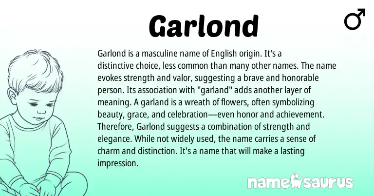 Infographic about Garlond name meaning, Garlond is a name from English origin(s).