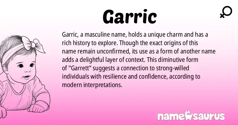 Infographic about Garric name meaning, Garric is a name from N/A origin(s).