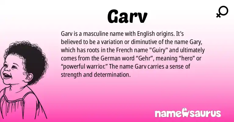 Infographic about Garv name meaning, Garv is a name from English origin(s).