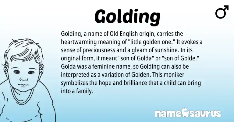 Infographic about Golding name meaning, Golding is a name from Old English origin(s).