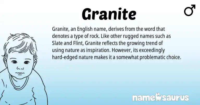 Infographic about Granite name meaning, Granite is a name from English origin(s).