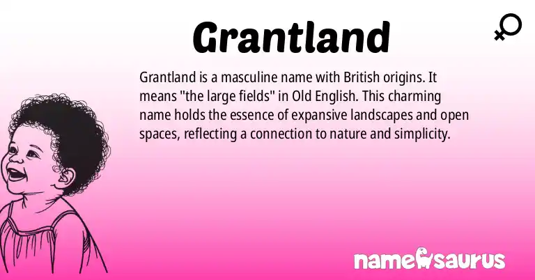 Infographic about Grantland name meaning, Grantland is a name from British origin(s).