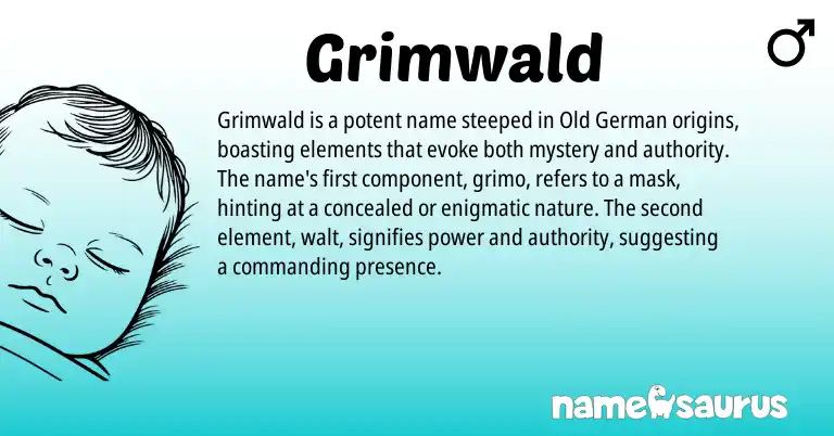 Infographic about Grimwald name meaning, Grimwald is a name from Old German origin(s).