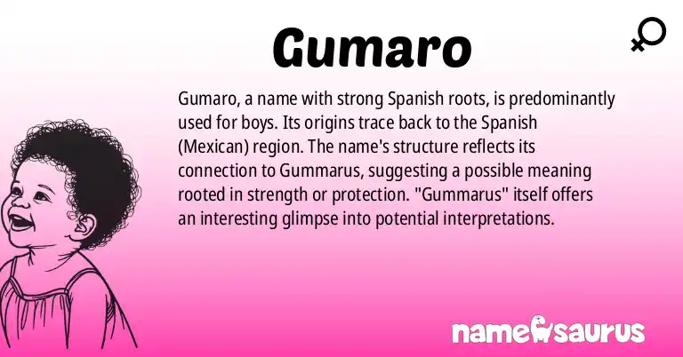 Infographic about Gumaro name meaning, Gumaro is a name from Spanish (Mexican) origin(s).