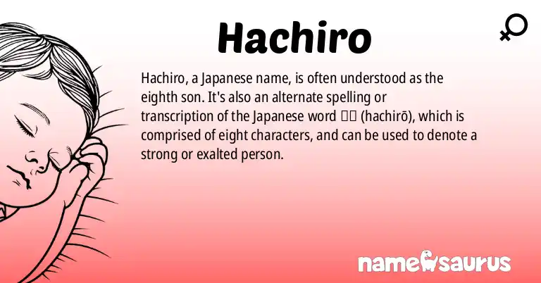 Infographic about Hachiro name meaning, Hachiro is a name from Japanese origin(s).
