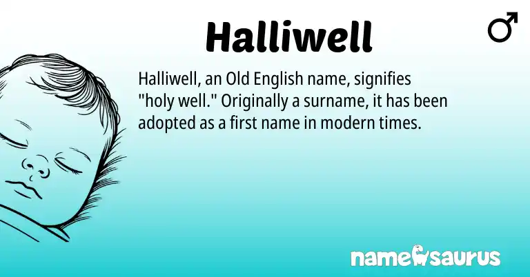 Infographic about Halliwell name meaning, Halliwell is a name from Old English origin(s).