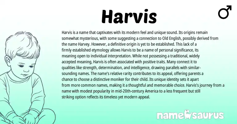 Infographic about Harvis name meaning, Harvis is a name from Other origin(s).