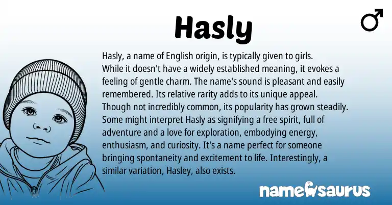 Infographic about Hasly name meaning, Hasly is a name from Other origin(s).