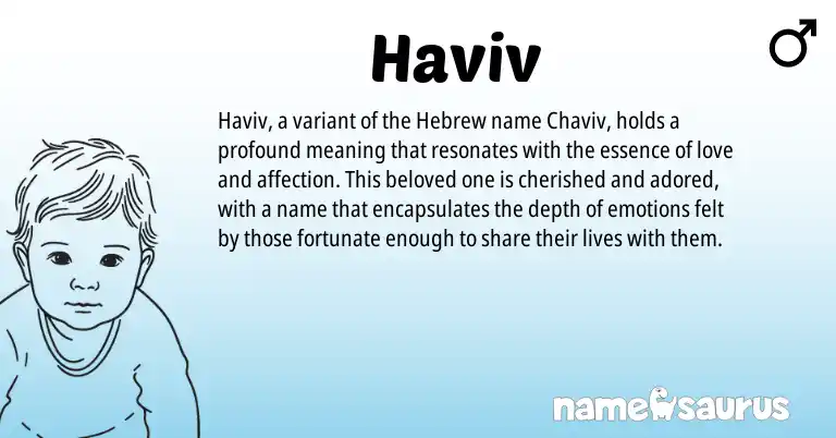Infographic about Haviv name meaning, Haviv is a name from Hebrew origin(s).