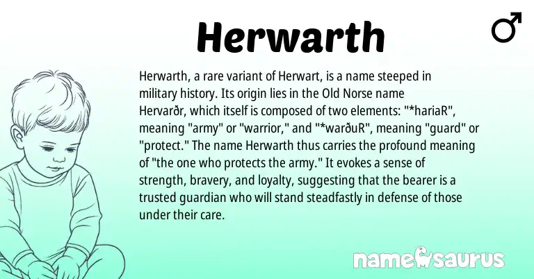 Infographic about Herwarth name meaning, Herwarth is a name from Old Norse origin(s).