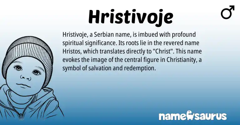 Infographic about Hristivoje name meaning, Hristivoje is a name from Serbian, Christianity origin(s).