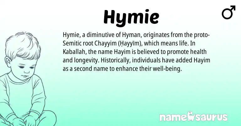 Infographic about Hymie name meaning, Hymie is a name from Semitic origin(s).