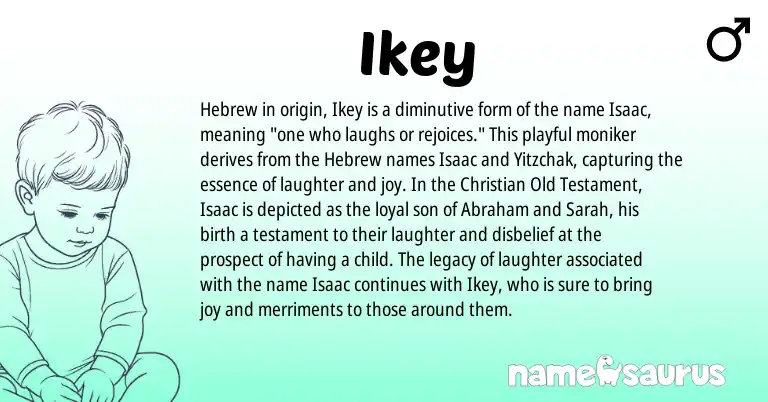 Infographic about Ikey name meaning, Ikey is a name from Hebrew origin(s).