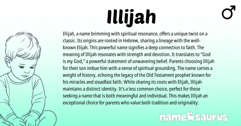 Infographic about Illijah name meaning, Illijah is a name from Other origin(s).