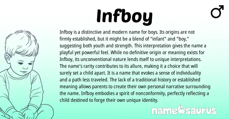 Infographic about Infboy name meaning, Infboy is a name from English origin(s).