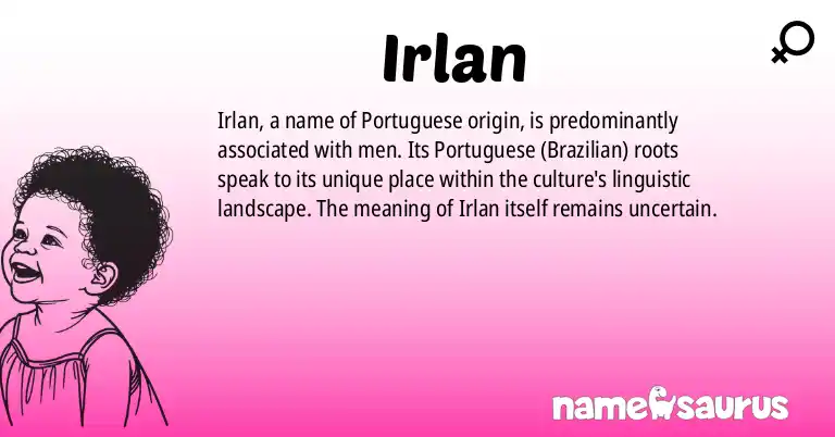 Infographic about Irlan name meaning, Irlan is a name from Portuguese (Brazilian) origin(s).