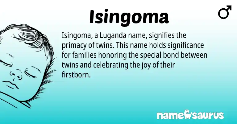 Infographic about Isingoma name meaning, Isingoma is a name from N/A origin(s).
