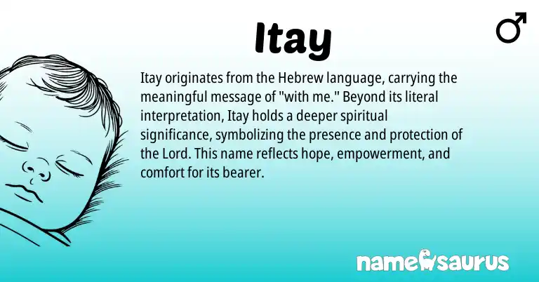 Infographic about Itay name meaning, Itay is a name from Hebrew origin(s).