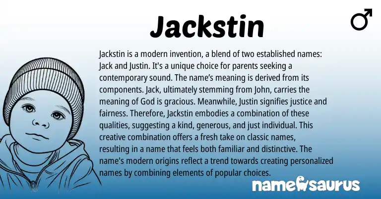 Infographic about Jackstin name meaning, Jackstin is a name from Other origin(s).
