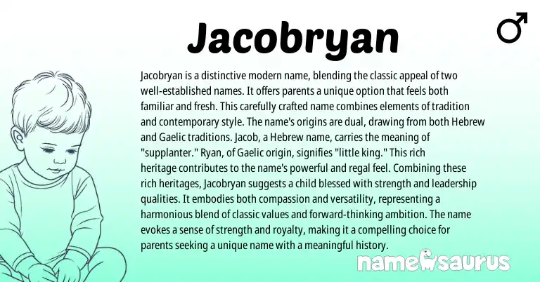 Infographic about Jacobryan name meaning, Jacobryan is a name from Other origin(s).