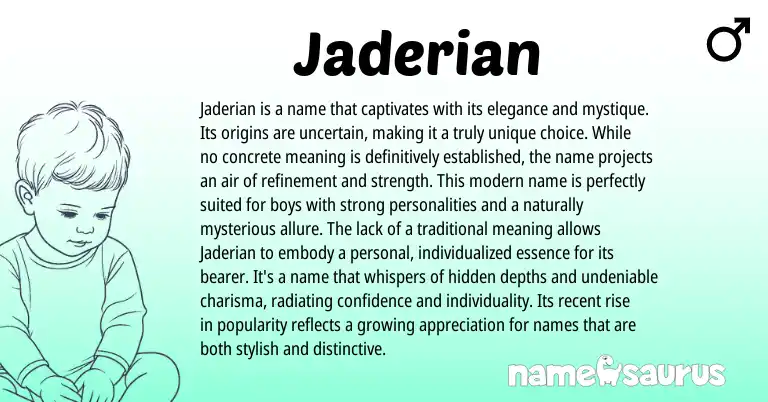 Infographic about Jaderian name meaning, Jaderian is a name from Other origin(s).