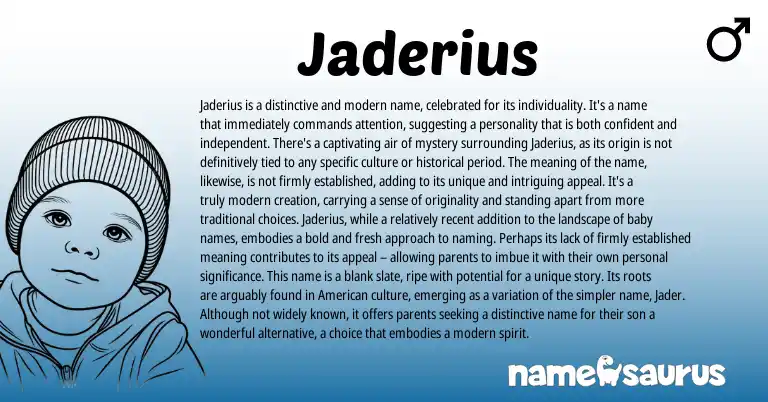 Infographic about Jaderius name meaning, Jaderius is a name from Other origin(s).