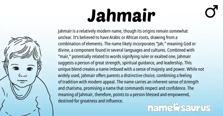 Infographic about Jahmair name meaning, Jahmair is a name from Other origin(s).