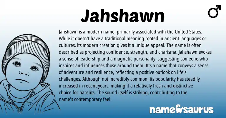 Infographic about Jahshawn name meaning, Jahshawn is a name from Other origin(s).