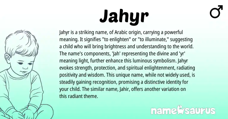 Infographic about Jahyr name meaning, Jahyr is a name from Other origin(s).