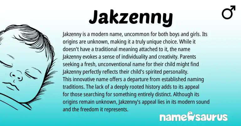 Infographic about Jakzenny name meaning, Jakzenny is a name from Other origin(s).