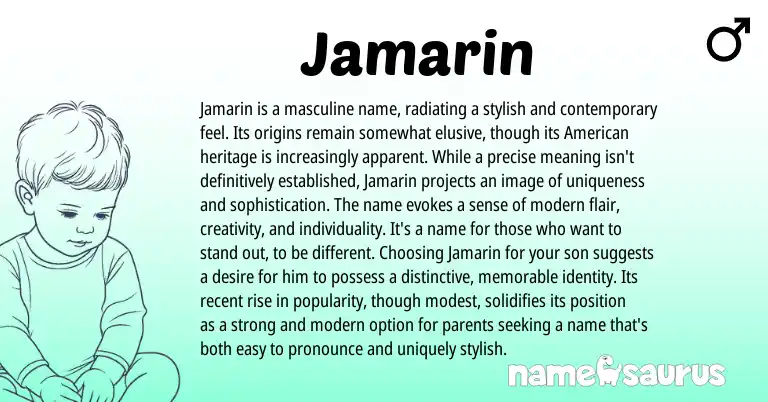 Infographic about Jamarin name meaning, Jamarin is a name from Other origin(s).