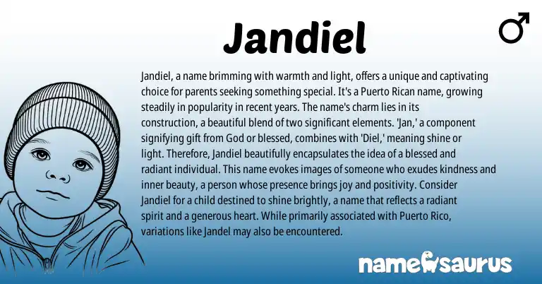 Infographic about Jandiel name meaning, Jandiel is a name from Other origin(s).
