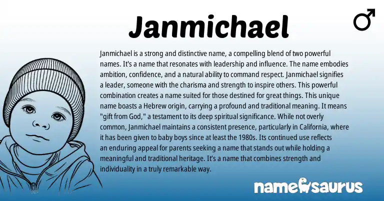 Infographic about Janmichael name meaning, Janmichael is a name from English origin(s).
