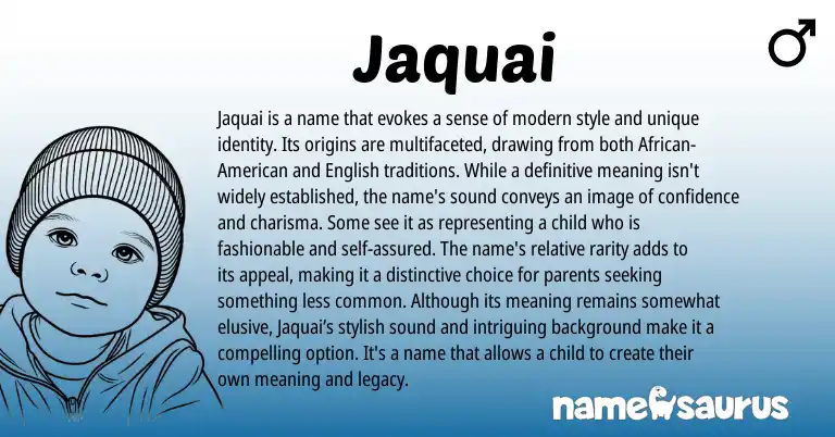 Infographic about Jaquai name meaning, Jaquai is a name from Other origin(s).
