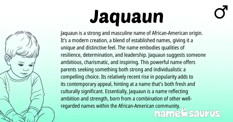 Infographic about Jaquaun name meaning, Jaquaun is a name from Other origin(s).
