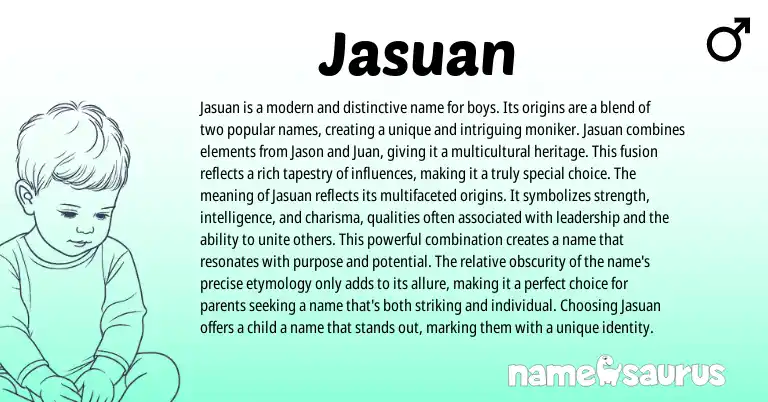 Infographic about Jasuan name meaning, Jasuan is a name from Other origin(s).