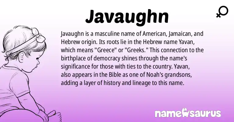 Infographic about Javaughn name meaning, Javaughn is a name from Jamaican, Hebrew origin(s).
