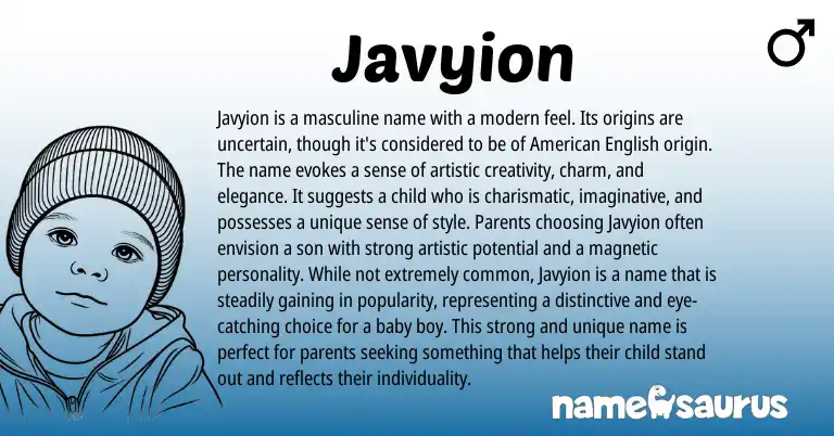 Infographic about Javyion name meaning, Javyion is a name from Other origin(s).