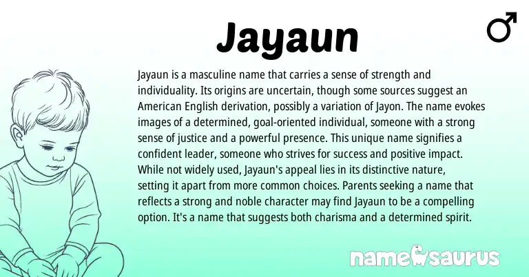 Infographic about Jayaun name meaning, Jayaun is a name from Other origin(s).