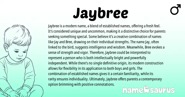 Infographic about Jaybree name meaning, Jaybree is a name from Other origin(s).