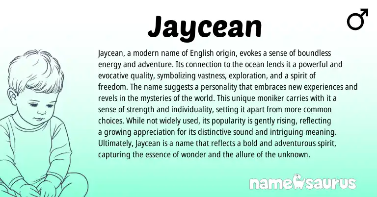 Infographic about Jaycean name meaning, Jaycean is a name from Other origin(s).