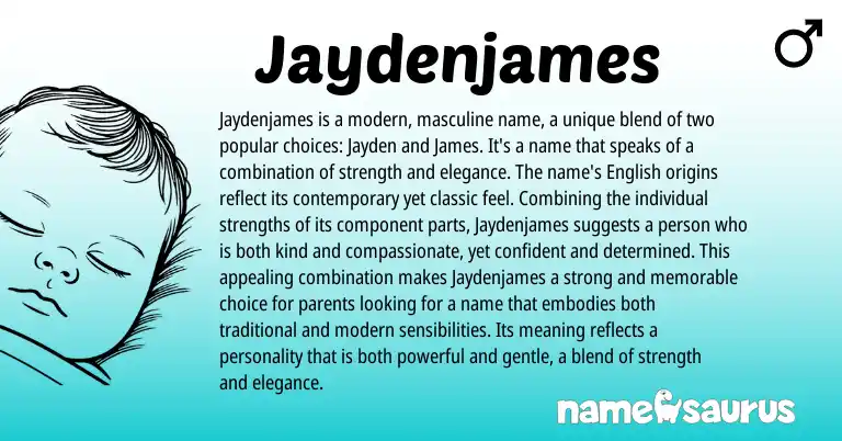 Infographic about Jaydenjames name meaning, Jaydenjames is a name from Other origin(s).
