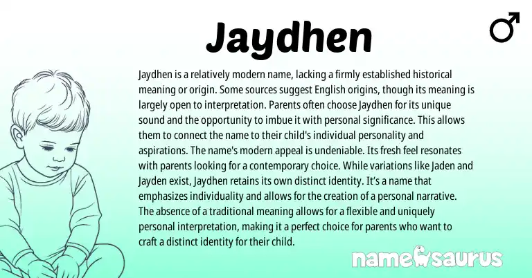 Infographic about Jaydhen name meaning, Jaydhen is a name from Other origin(s).
