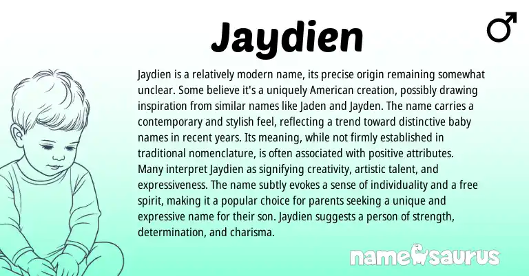 Infographic about Jaydien name meaning, Jaydien is a name from Other origin(s).