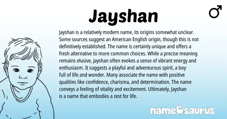 Infographic about Jayshan name meaning, Jayshan is a name from Other origin(s).