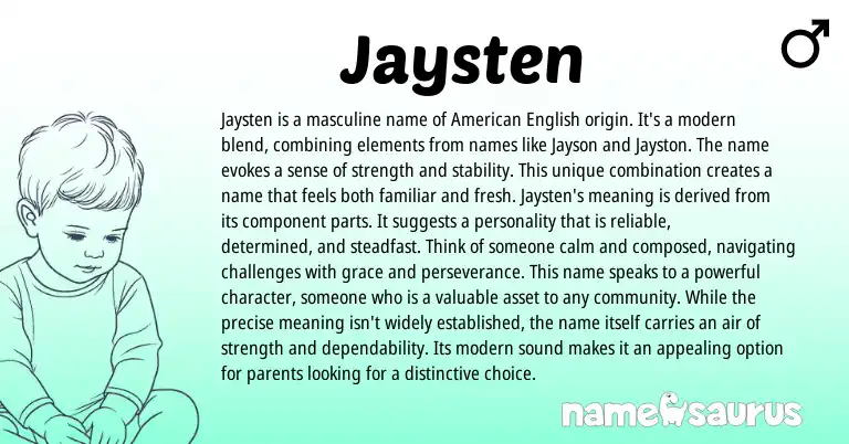 Infographic about Jaysten name meaning, Jaysten is a name from Other origin(s).
